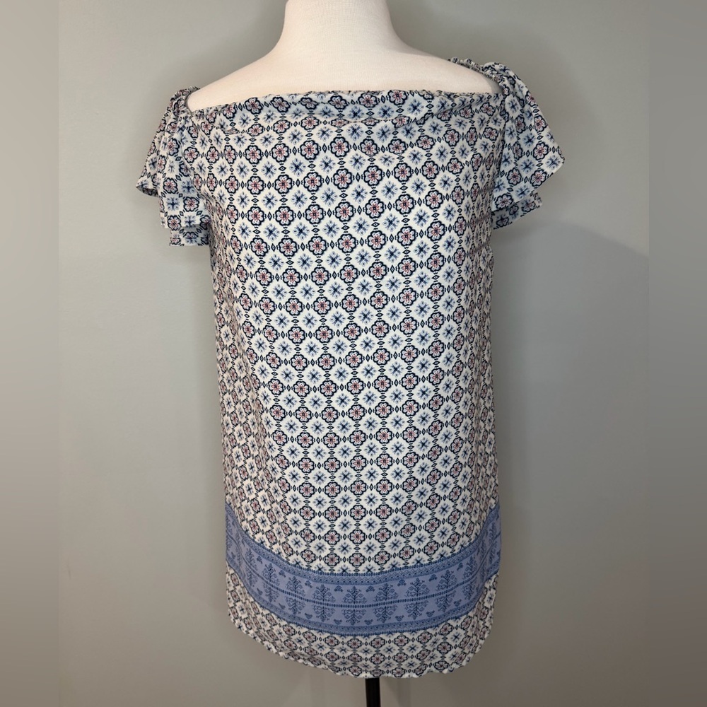 Philosophy off the shoulder dress floral print Petite Small ADORABLE - Picture 3 of 6